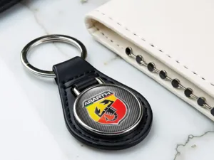 Fiat Abarth Kunstleder Schlüsselanhänger Edler Anpassbarer Stil